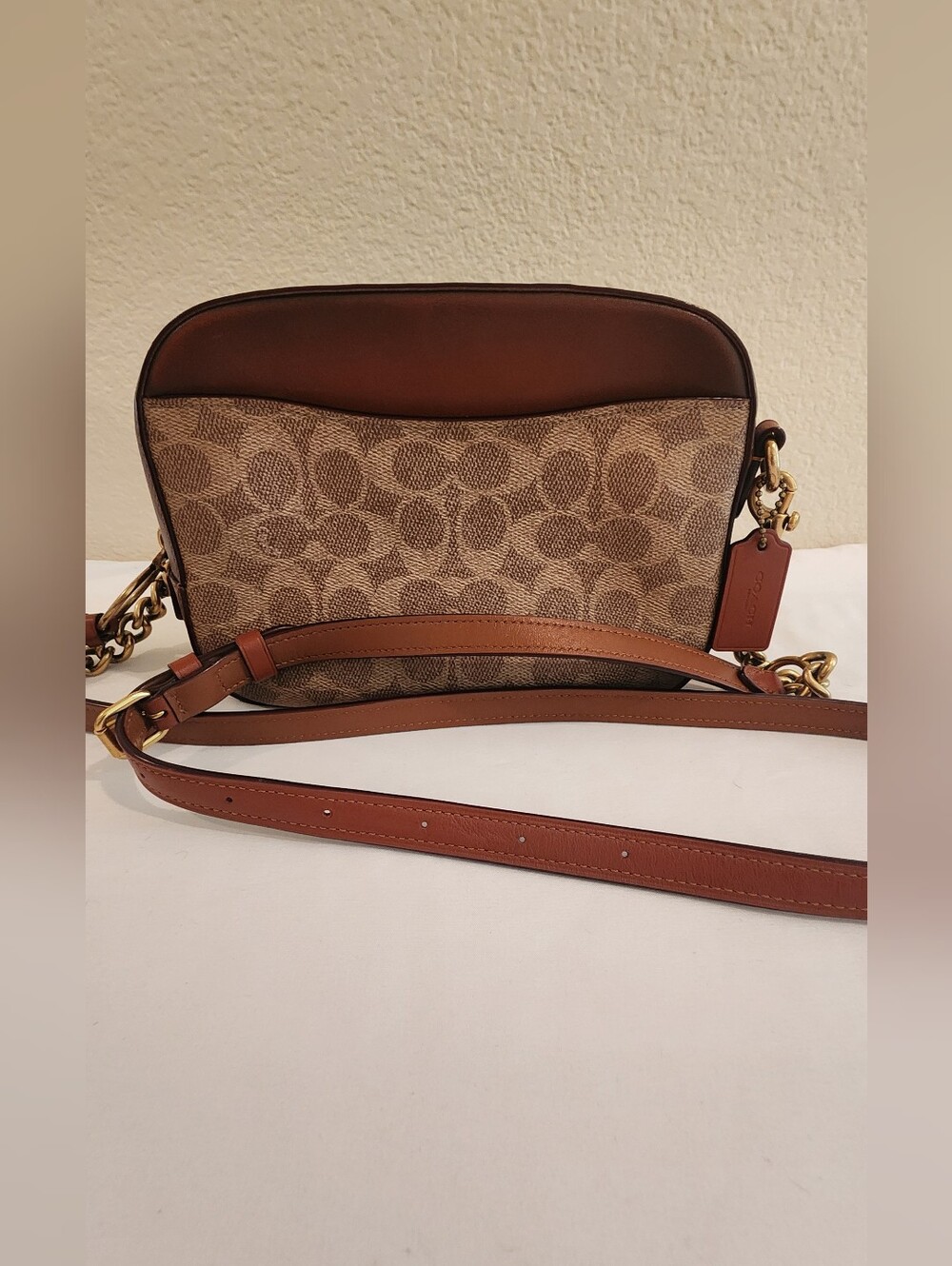 Coach Camera Bag in Signature Canvas - Tan Rust Boutique Style 31208 (2017)
